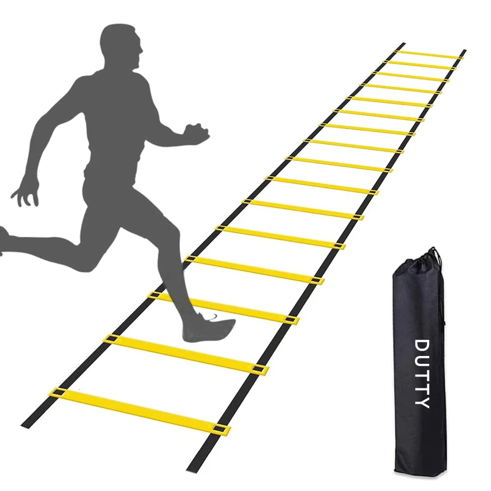 DUTTY Agility ladder, speed training, 8 meters, 16 horizontal pieces and 1 storage bag