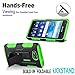 Kyocera Hydro Air / Kyocera Hydro Wave Case, Starshop [Heavy Duty] Full Protection Dual Layers Hybird Case with Kickstand and Locking Belt Swivel Clip Green