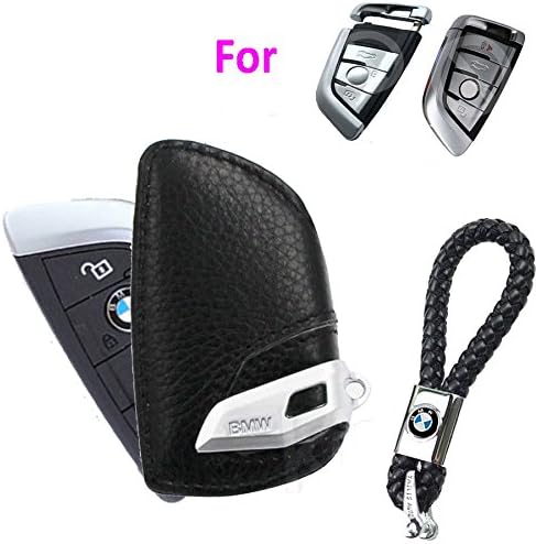 x1 x3 x4 x5 x6 series Genuine Leather Key Case Leather + weave straps rope Key Holder For bmw e90 f30 f34 f10 e70 e71 Black