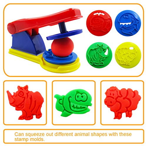 Dough Tools for Kids, Various Rolling Pin, Plastic Extruder, Cutter for Party, Home, School, 31 Pieces by FRIMOONY
