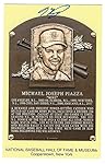 Autographed Mike Piazza Hall Of Fame Gold Plaque