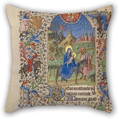 16 X 16 Inches / 40 By 40 Cm Oil Painting Spitz Master (French, Active About 1415 - 1425) - The Flight Into Egypt Throw Pillow Covers Both Sides Ornament And Gift To Husband Dance Room Dining Room