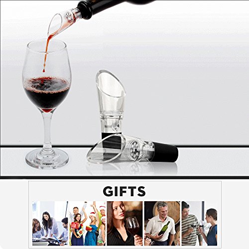 8 Pack Wine Aerator Pourer by Sanpink, Premium Aerating Decanter Spout - Thumbnail 5