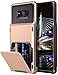 Vofolen Case for Galaxy S8 Case Wallet 4-Slot Pocket Credit Card ID Holder Flip Door Scratch Resistant Dual Layer Protective Bumper Rugged Rubber Armor Hard Shell Cover for Samsung Galaxy S8 Rose Gold