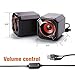 WESDAR Computer Speakers, 3.5mm USB Powered Subwoofer PC Speakers for Desktop, Laptop, Tablet, Notebook with Dynamic Sound, Enhanced Bass, Loud Sound and Volume Control Pack of 2 (Orange)