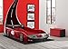 Delta Children Sport Race Car Twin Bed, Red