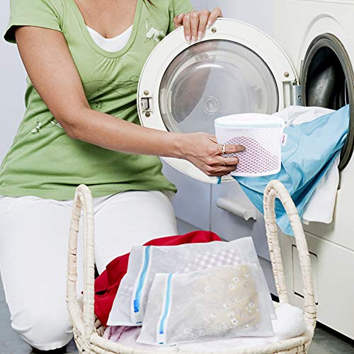 Plusmart Mesh Laundry Bags,Durable,Laundry Bag for delicates,Blouse,Stocking,Bra,Sweaters,5 Pack