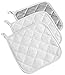 DII 100% Cotton, Machine Washable, Heat Resistant, Everyday Kitchen Basic, Terry Pot Holder, 7 x 7, Set of 3, White