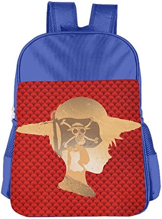 STRAW HAT CAPTAIN One Piece Luffy Kids School Backpack Bag RoyalBlue