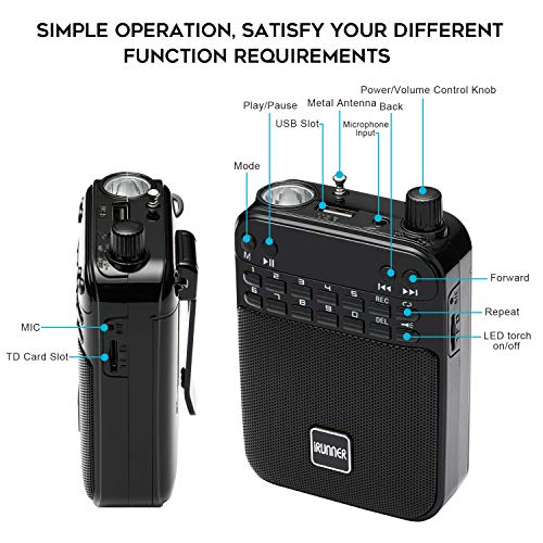iRUNNER Voice Amplifier Mini Personal Microphone with Wired Headset
