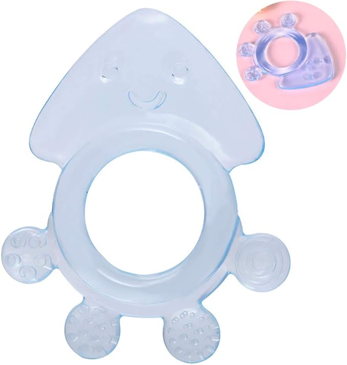 Dents De Bebe Baby Dentition Jouets Dents En Silicone Adapte Pour 6 A 24 Mois Bebe Calamar Bleu Amazon Fr Bebes Puericulture