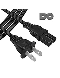 Cable de alimentación de pared polarizado de 2 pines Powseed para Sony PlayStation 1 2 PS1 PS2, Vizio Sharp Sanyo Emerson TV, Arris Router Modem, Bose Companion 3 5 Multimedia Speaker System