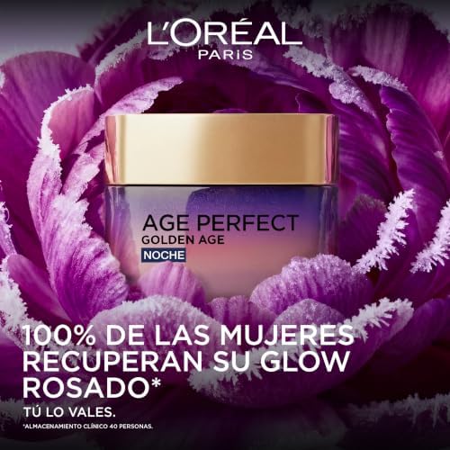 L'oréal paris age perfect golden age creme noturno fortificante, antiflacidez e luminosidade, pele madura, 50 ml