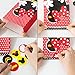 MALLMALL6 24Pcs Mouse Candy Treat Bags Party Favor Paper Bags Birthday Party Goodie Bags Mouse Themed Party Dessert Bags with Mousey Stickers for Kids