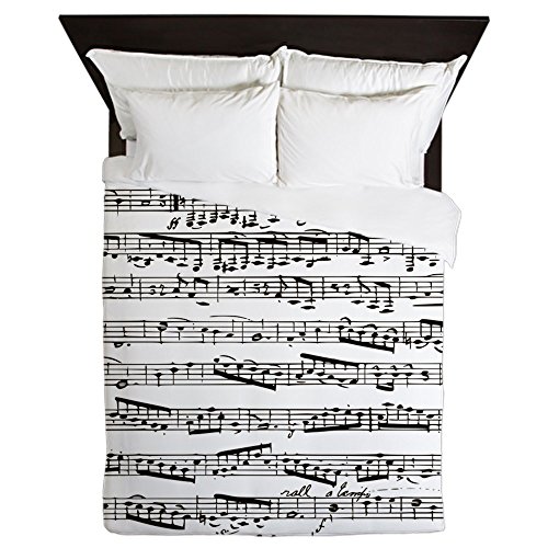 Hot Sale Cafepress Music Notes Queen Duvet Cover Printed