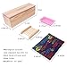 TOPQSC Reinforced Soap Mold, Upgrade Rectangular Silicone Mold with Wooden Box and Lid for 1.2kg DIY Soap Making with Gold Brick Silicone Mold/Wood Soap Holder and 20pcs Color Oiled Paper for Free