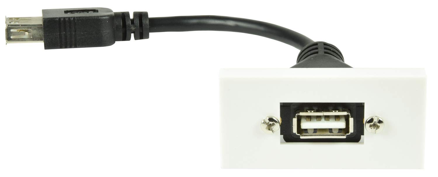 AV:Link | Wall Plate Module - USB2.0 Type-A Socket to Female Tail