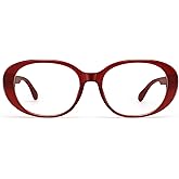 Dollger Retro Oval Blue Light Blocking Glasses for Women Men Stylish 90s Vintage Fake Glasses Y2k Eyewear Frame