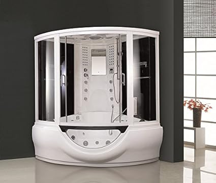 Corner Steam Shower Room With Whirlpool Tub Amazon Com