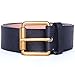 Yuangu Men's Coral Snake Print 38-mm Italian Leather Belt (105cm/41.3inch (34-36), Black)