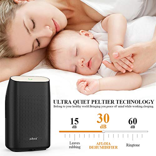 Afloia Dehumidifier for Home, Portable Quiet Dehumidifier Home Electric Dehumidifiers for Bathroom Space Bedroom Kitchen Caravan Office Basement - Thumbnail 5