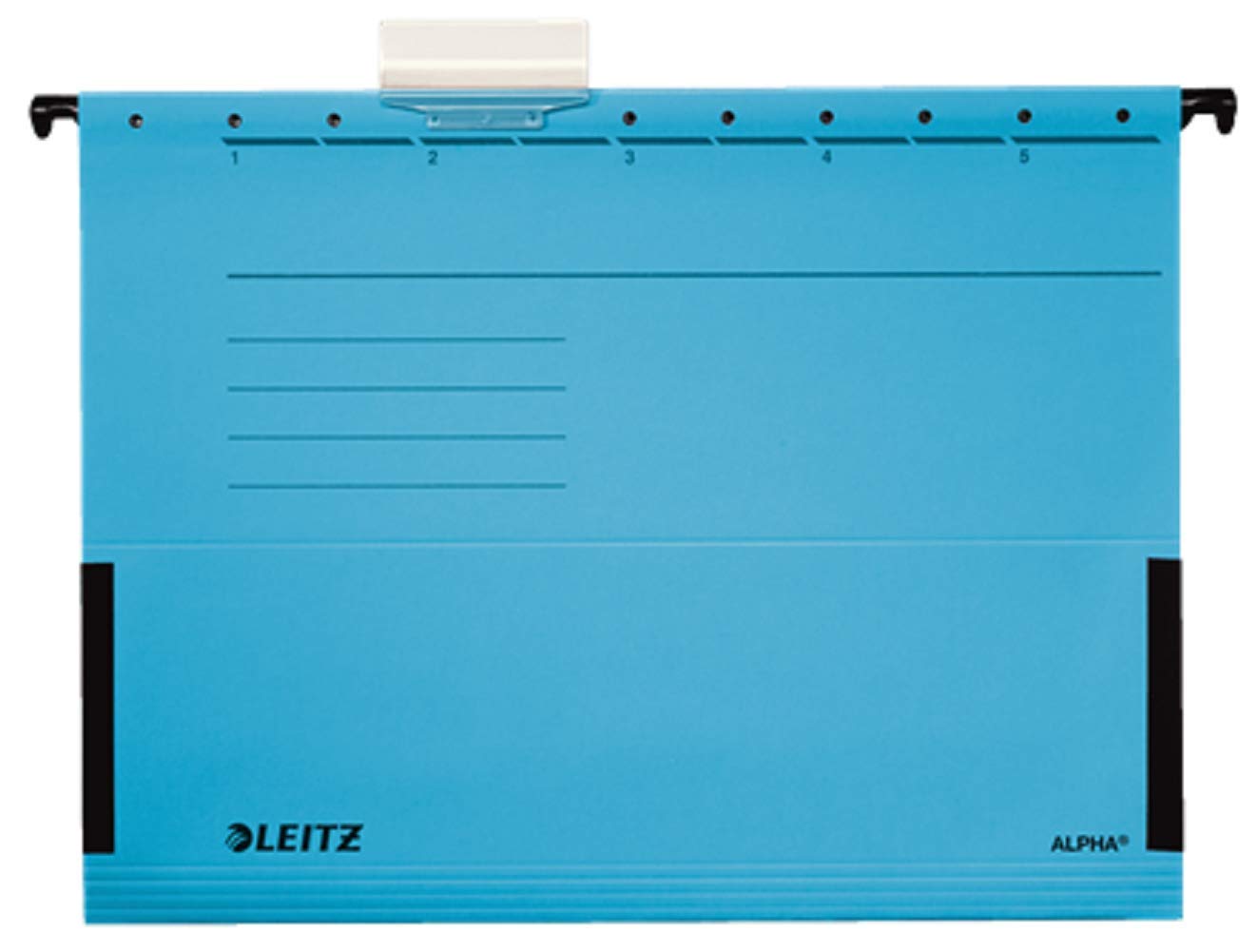 Leitz 19860035 Hanging Folders with Side Protections with "V" Bottom, Center Distance 33 cm, Perforated Sockets, Blue, 25 Pieces
