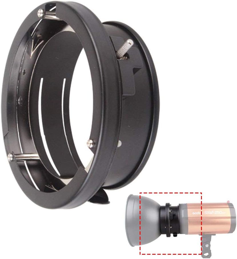 Yuocu 98mm Universal Mount To Bowens Mounts Speedring Adapter Compatible For Godox,Neewer Studio Flash Strobe