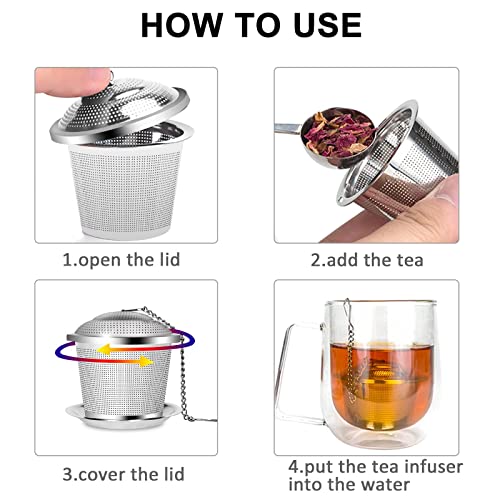 Numola Reusable Stainless Steel Tea Balls, Loose Leaf Tea Infuser Set