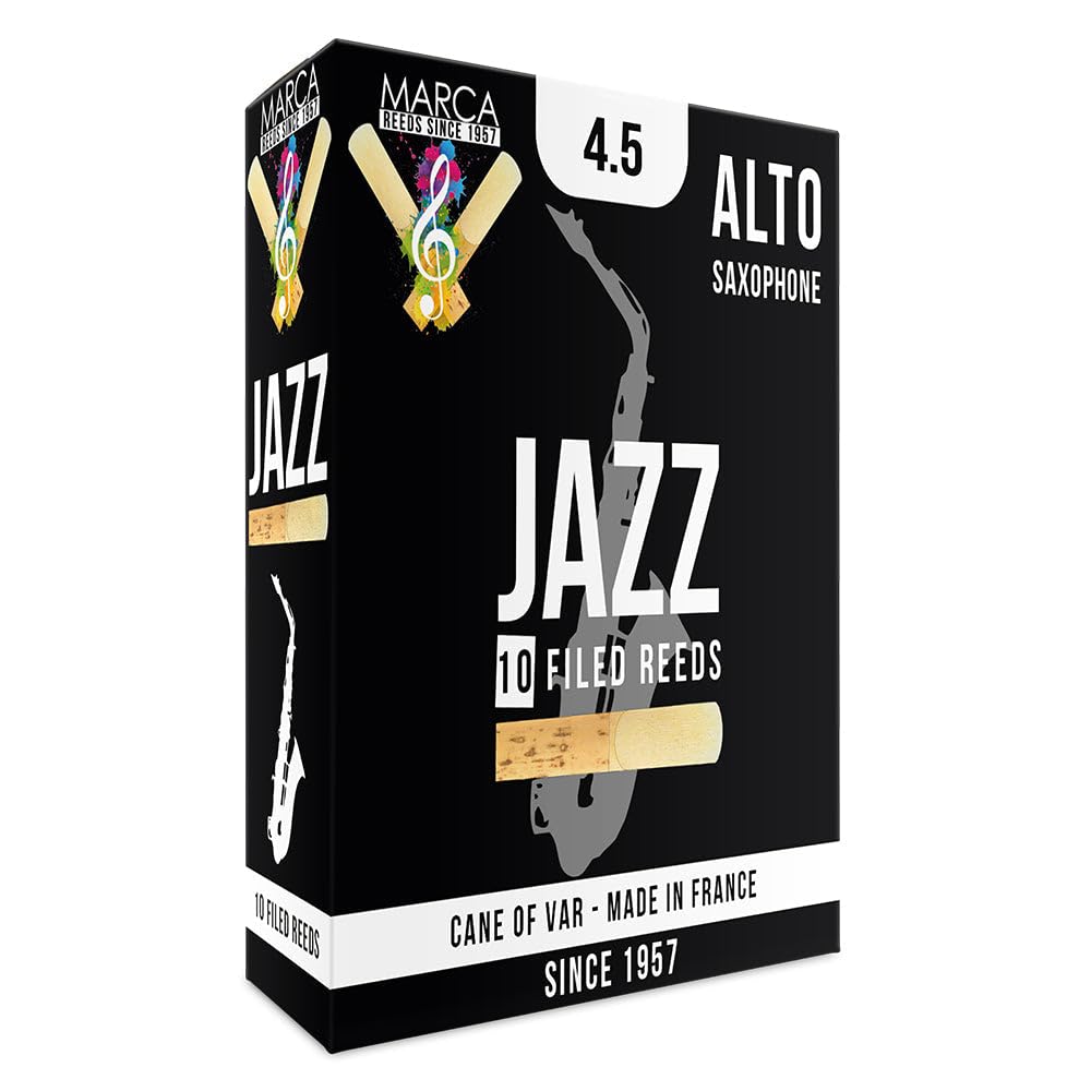 MARCA JAZZ FILED REEDS - 10 PACK - ALTO SAX - 4.5 MJZ445