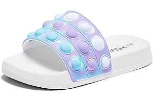 Eashi Slides For Kids,Boys Girls Sandals, Toddler Arch Support Slippers For House Shower Beach Non-Slip