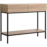 Elegant Decor Emerson 42" Metal and MDF Console Table in Black