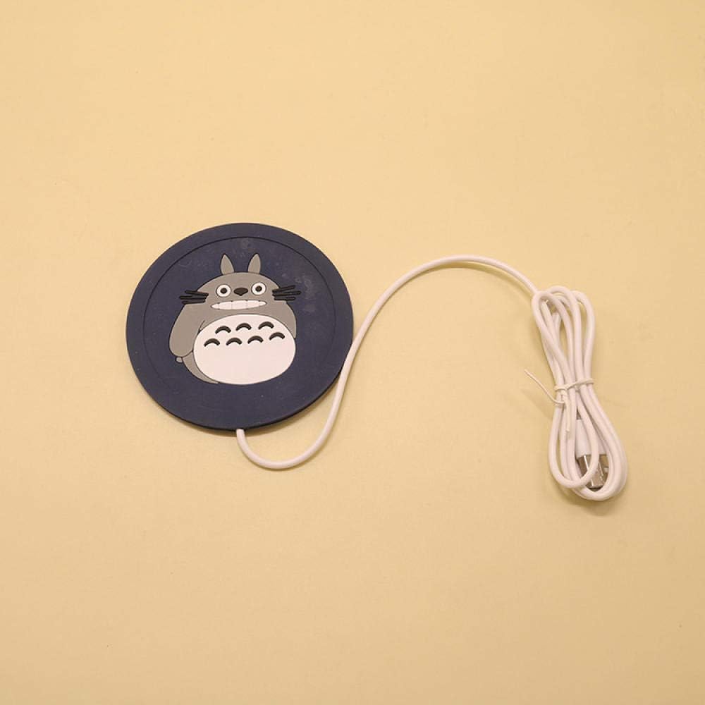 LIUJUAN Heating Coaster Usb Insulation Coaster Pvc Creative Home Cartoon Heating Coaster Warmer-My Neighbor Totoro_Round