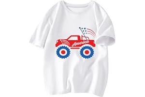 AQYLXLHH Boys 4th of July Shirts-Patriotic American Flag T-Shirts for Toddler Girls Kids Memorial Day USA Tees 2-7 Years