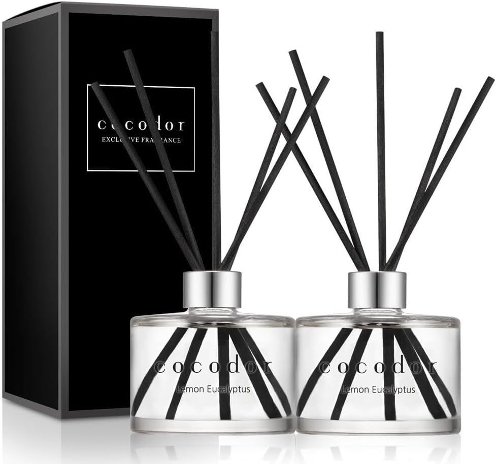 Cocod'or Signature Reed Diffuser Set Lemon Eucalyptus 6.7oz 2 Pack
