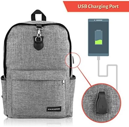 Laptop Backpack for Men with Charging Port 15.6" Water Resistant