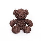 Bears for Humanity Organic Baby Sherpa Bear Plush Animal Toy, Dark Brown, 10