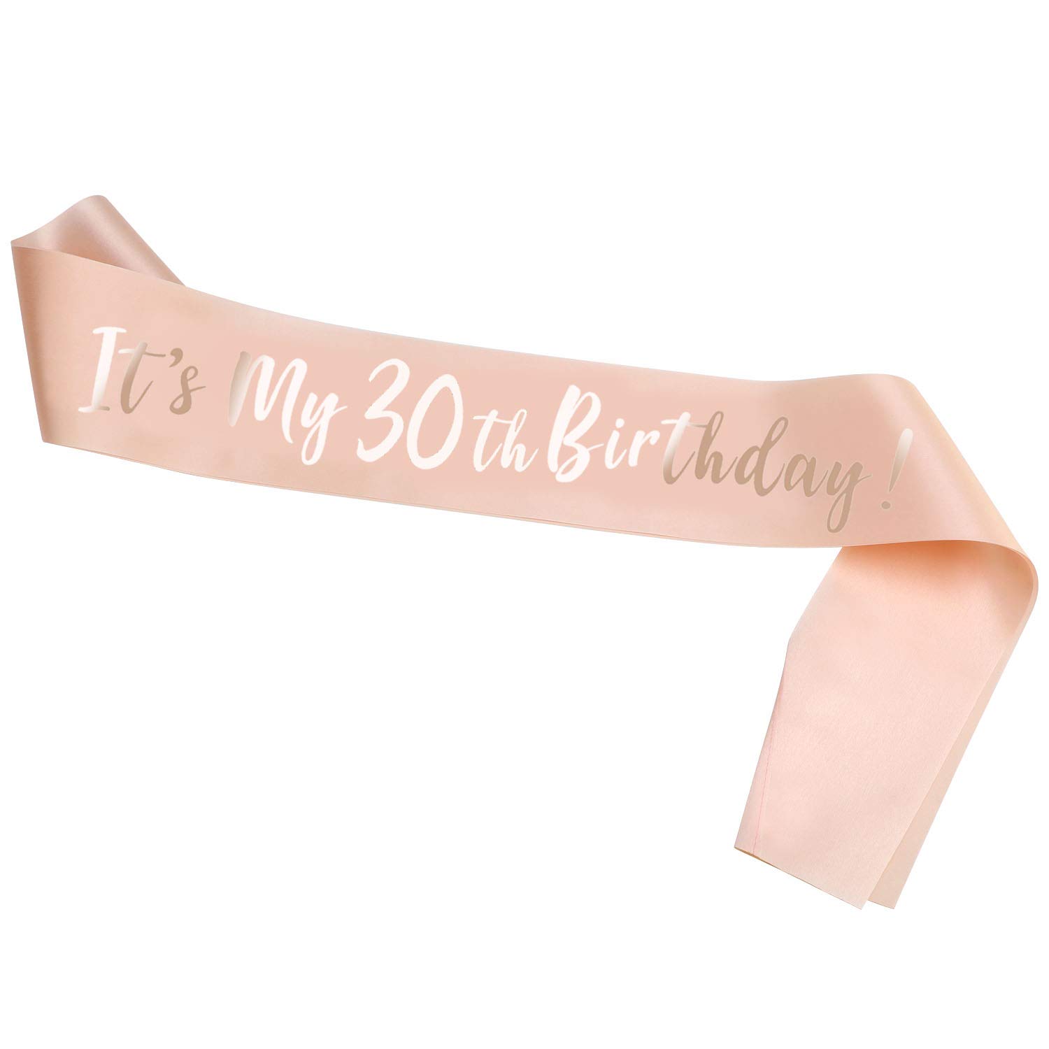HOWAF Rose Gold 30th Birthday Sash, 'It's My 30th' Satin Sash for Decorations, Women's 30 Birthday Gift, One Size — image 1