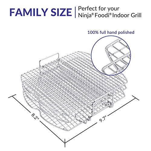 Geesta Dehydrator Rack Stainless Steel Stand Compatible with Ninja Foodi AG300, AG300C, AG301