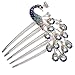 SODIAL(R) Lovely Vintage Jewelry Crystal Peacock Hair Clips for hair clip Beauty Tools