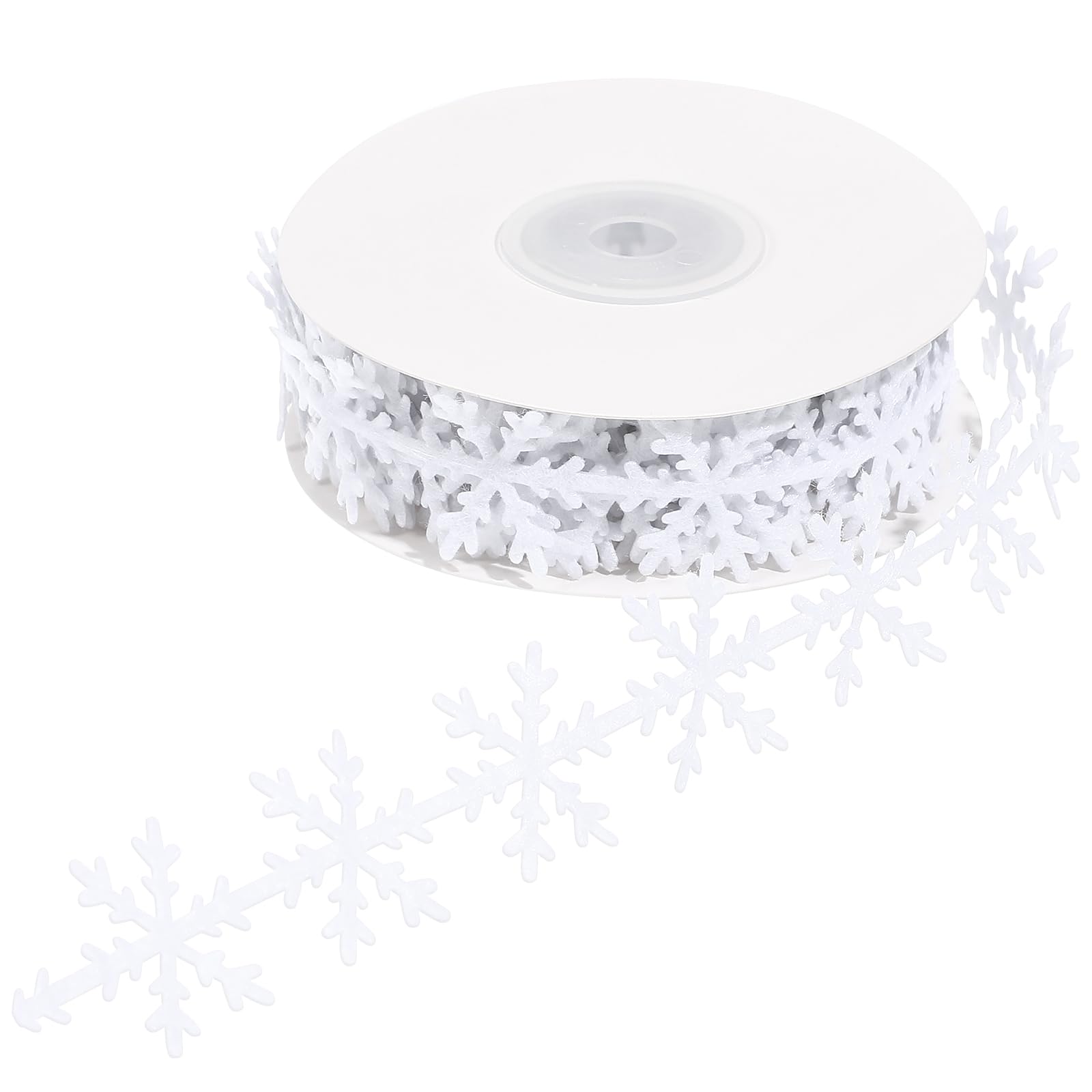 Snowflake Trim Ribbon Christmas Tree New Year Decoration Scrapbook DIY Accessories (White) Unisex