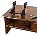 Sundale Bamboo Wood Monitor Stand Ergonomic Computer Riser with Storage Organizer Drawers Desktop Laptop Shelf Risers Cellphone Stand for Home and Office Use, Classic Antique Brownthumb 3