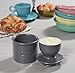 Butter Bell - The Original Butter Bell crock by L Tremain, a Countertop French Ceramic Butter Dish Keeper for Spreadable Butter, Café Matte Collection, Steel Gray