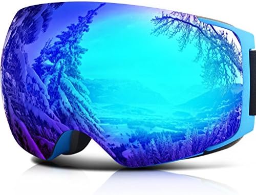 YAKAON OTG Ski Goggles UV Protection Snowboard Goggles Frameless Spherical Anti-Fog Lens for Men Women Yout