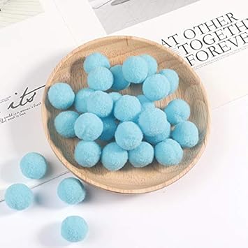 Amazon Com Premium 400 Pcs 10mm Light Blue Color Pom Poms Craft Pom Pom Balls Colorful Pompoms For Diy Creative Crafts Decorations Kids Craft Project Home Party Holiday Decorations Light Blue 10 Mm
