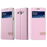 Bessky(TM) Fashion 1PC For Samsung Galaxy Grand Prime SM-G530H Windows Leather Case Cover (Pink)