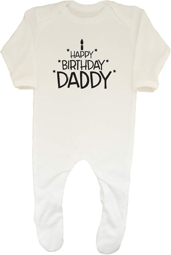 happy birthday daddy sleepsuit