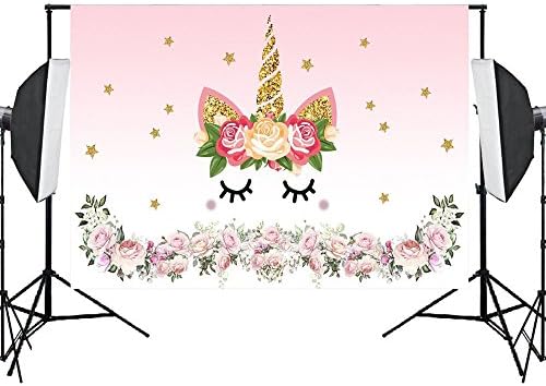Unicorn Themed Backdrops Birthday Photo Backdrop Background for Party Banner Decoration Baby Shower 7x5ft