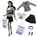 Casual Handmade Fashion Clothes Included Top+pants+bag+glasses+shoess for Barbie Doll Outfit