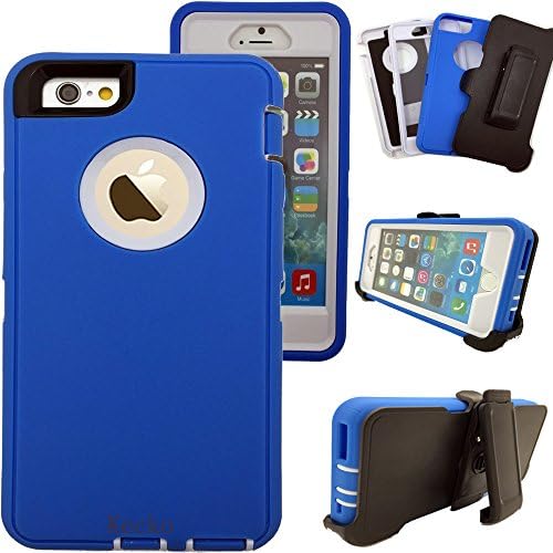iphone 6s Cover,Kecko Military Duty Shock Absorbtion Impact Resistant Rugged Hybrid Defender Series Belt Clip Full Body Protective Case w/ Screen Protector for iphone 6 4.7”/6S for Women/Men (B/W)