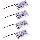 MakerFocus 4pcs 3.7V Lithium Rechargable Battery JST1.25 Connector 2pin, 852540 3.7V 1000mAh Battery with Protection Board and Insulated Rubber Tape Compatible with ESP32 Development Board WiFi Kit